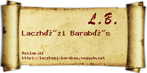 Laczházi Barabás névjegykártya